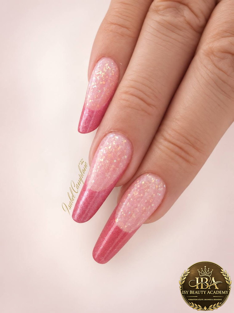 French rose et blanche en dégradé sur formes aux Popits
