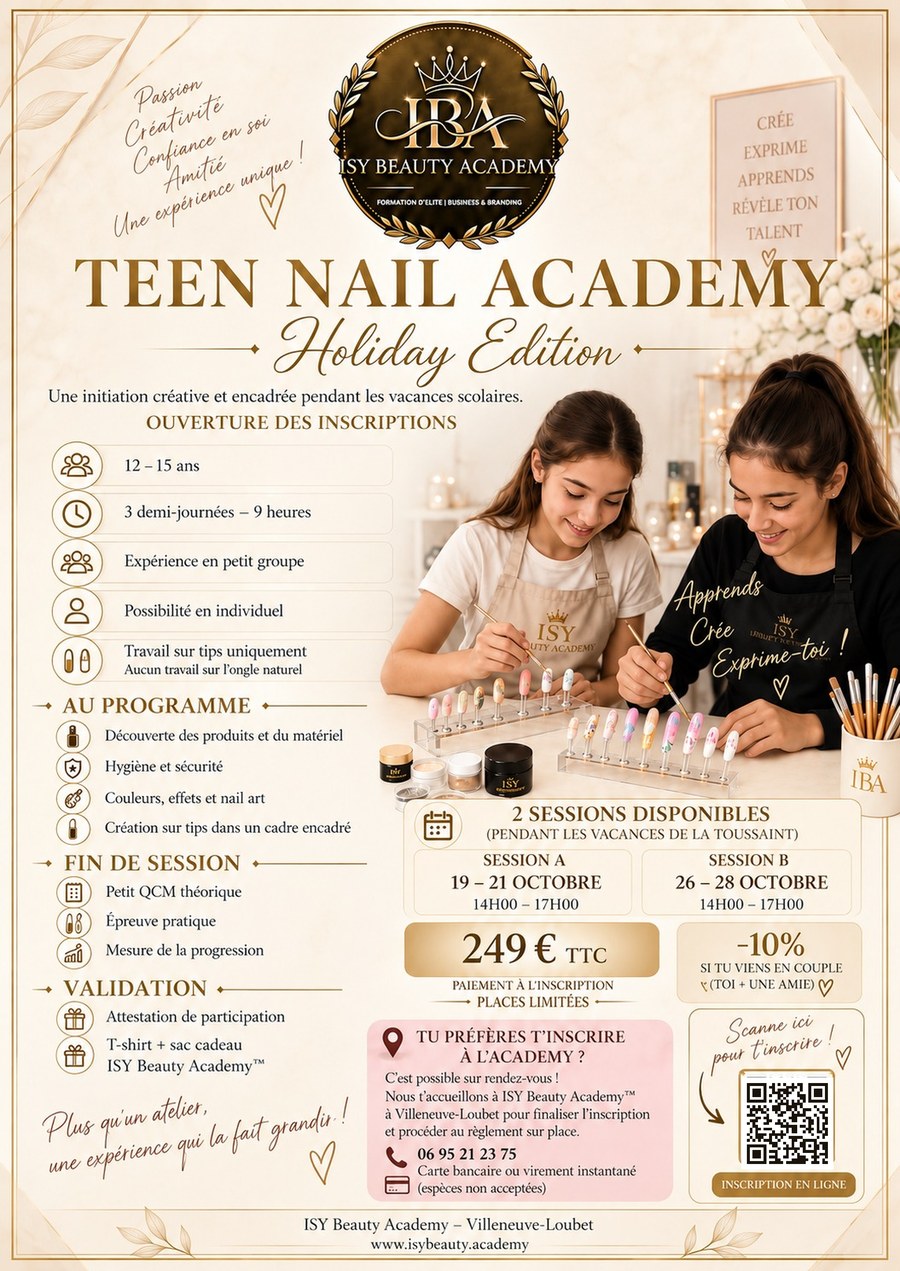 Affiche Teen Nail Academy Holiday Edition — programme, dates et tarifs